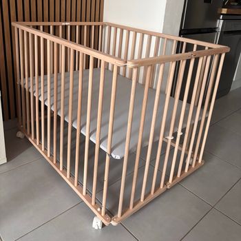 Parc bébé en bois pliant ALIZÉE 2 - Comme neuf
