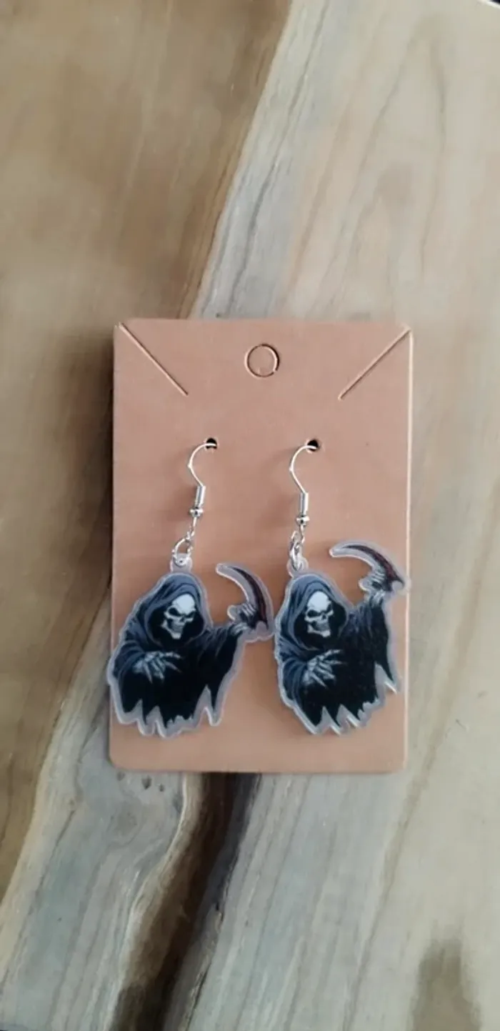 Boucle d'oreilles Halloween La Faucheuse - photo numéro 2