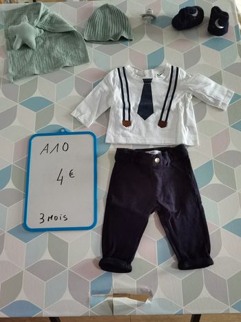 A10 - ensemble garçon 3 mois