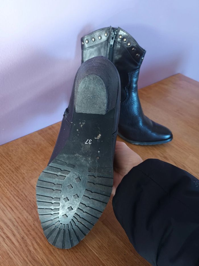 Bottines noires taille 37 - photo numéro 2