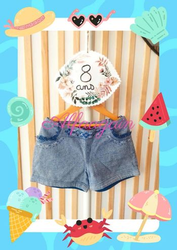 Short bleu orchestra 8ans