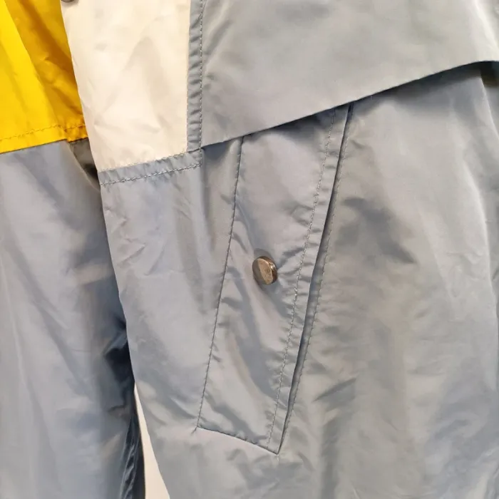 Coupe-vent Bershka taille M poche kangourou - bleu jaune blanc A1001 - photo numéro 3