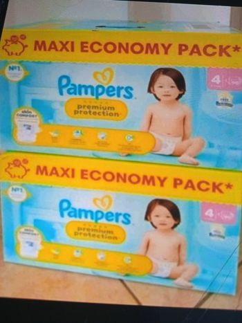 180 couches Pampers prenium protection taille 4