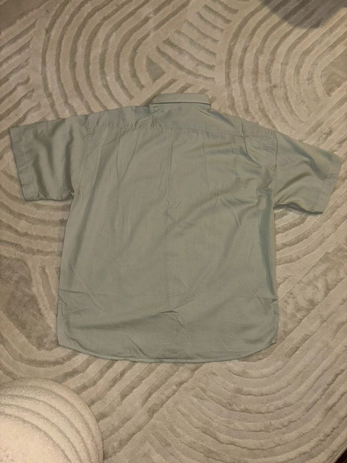 Chemise verte manches courtes à motif - photo numéro 7