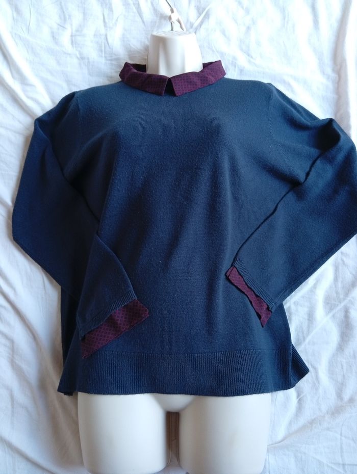 Pull col et noeud dos taille m