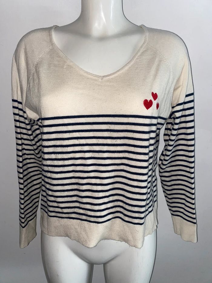 Pull léger motif coeur