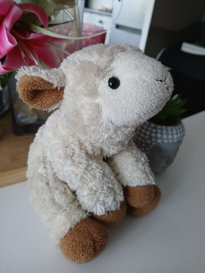 Péluche Mouton beige et marron - photo numéro 5