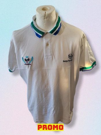 Magnifique polo Sergio Tacchini Vintage taille XL Ref 11IT098