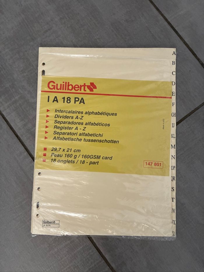 Intercalaires alphabétiques