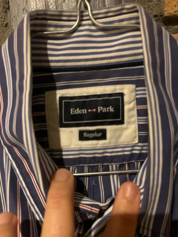 Chemise à rayures manches courtes homme, Eden Park taille L - photo numéro 3