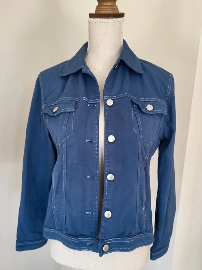 Veste en jean bleue pétrole Monoprix Taille 38