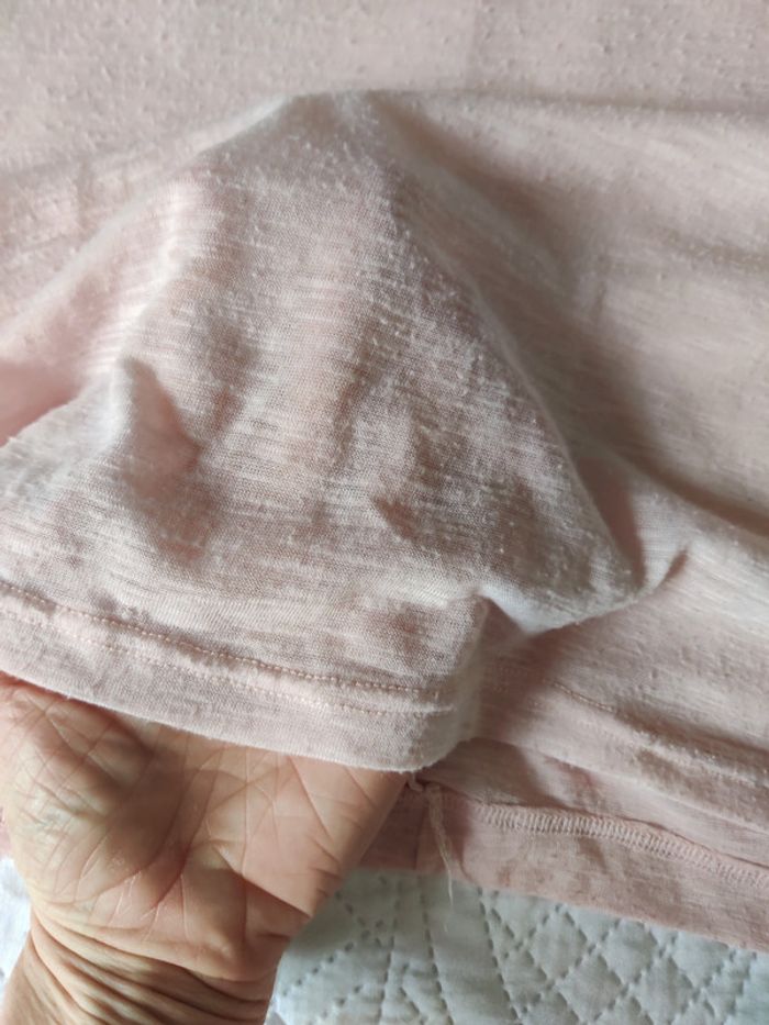 T-shirt rose pâle transparent - photo numéro 3