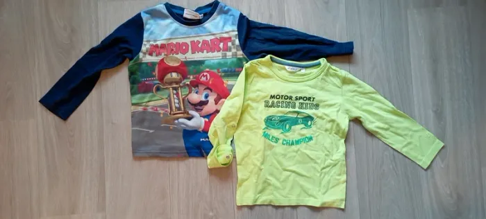 Lot de 2 t-shirts ML 4 ans