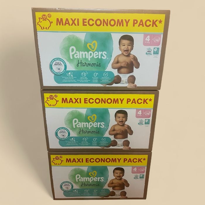 Lot de 3 Maxi Pack de 78 (donc 234) couches Pampers Harmonie [taille 4 : 9 à 14 kg]