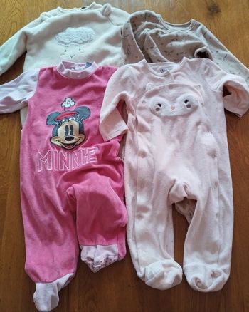 Lot de pyjamas hiver fille 12 mois
