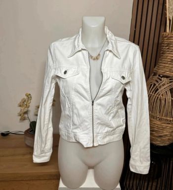 Veste en jean blanche Zara