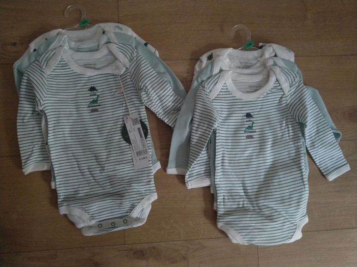 Lot de 6 bodies bout'chou BIO 12 mois