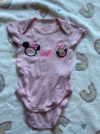 Lot de 2 body manches courtes Disney Minnie  3 mois