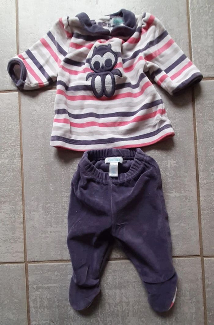 Pyjama 2 pièces fille obaibi 1 mois
