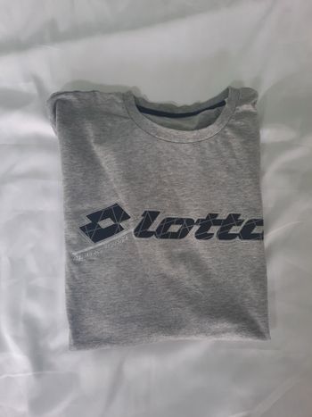 T-shirt, Homme, Lotto, Gris, Chiné, Anthracite, Taille L, Sportswear, Sport, Occasion