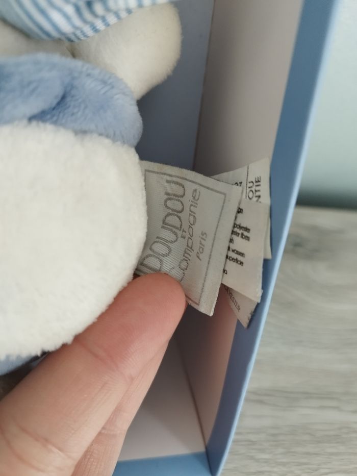 Peluche musicale lapin bleu - photo numéro 3