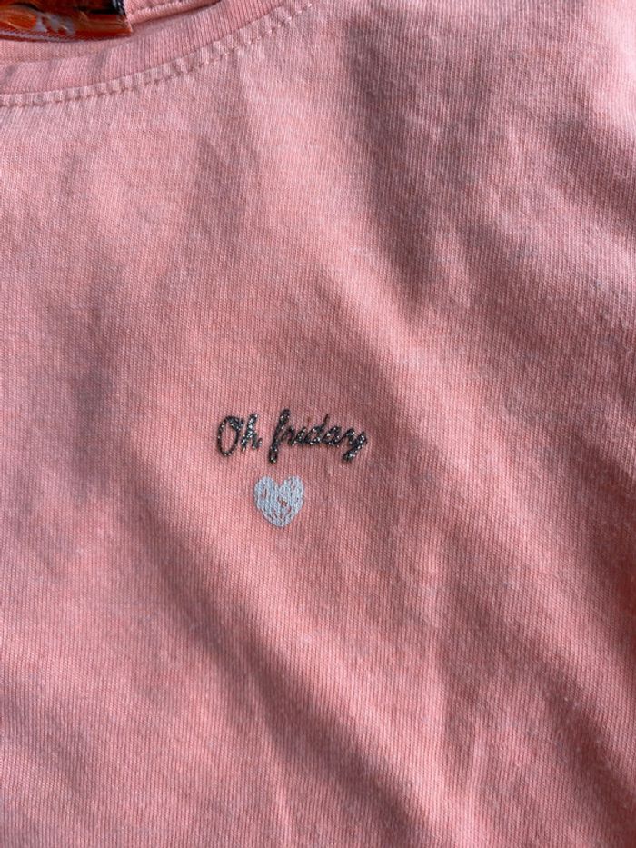 T-shirt corail/fluo 6 ans - photo numéro 2