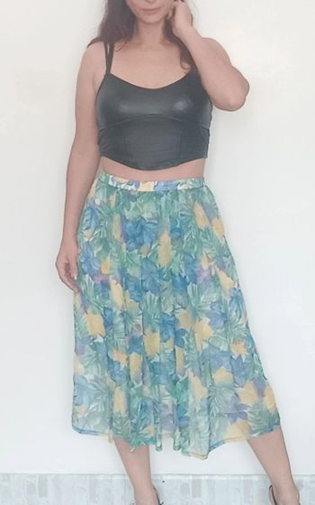 Jupe mousseline colorée vintage taille unique