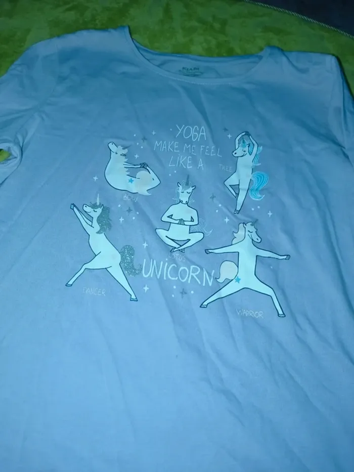 Tee-shirt ML lilas taille 12 ans Kiabi - photo numéro 2