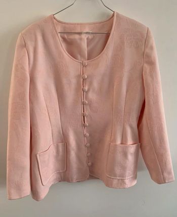 Blazer satiné à fleurs Vintage T44