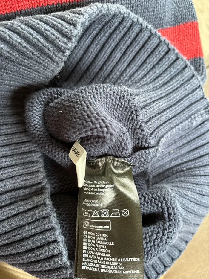 Sweat bleu 6-8 ans H&M 100% coton - photo numéro 4