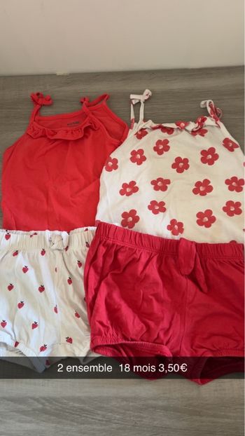 Lot de 2 ensemble 18 mois