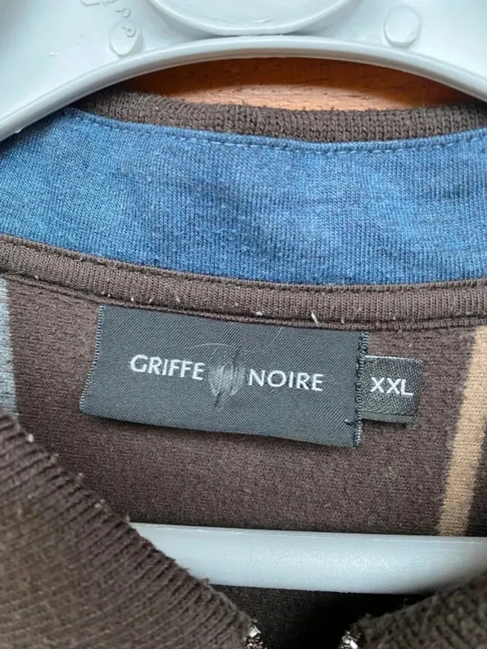 Polo Griffe noire marron et bleu - photo numéro 4