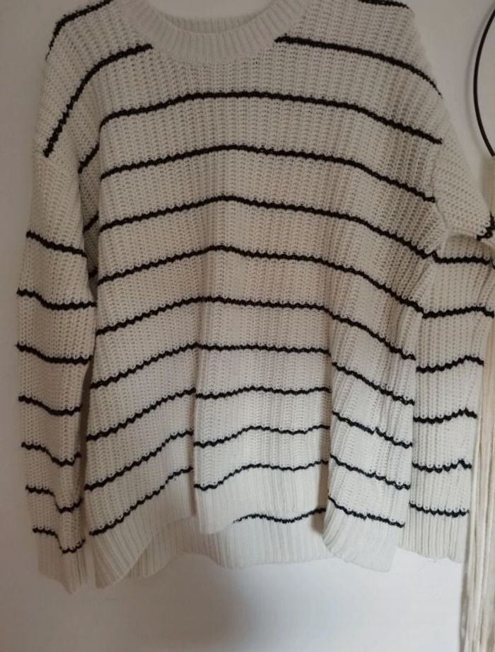 Pull oversize marinière kiabi