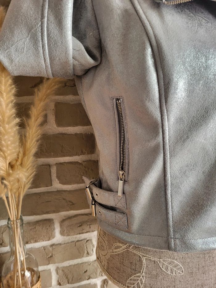 Perfecto argenté Morgan - Neuf - photo numéro 8