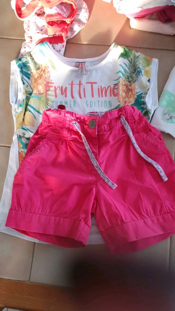 Tee shirt et short avec lien et elastique a.la taille 3 ans - photo numéro 2