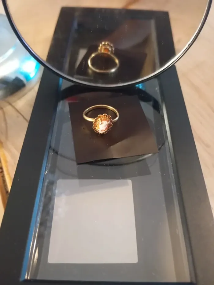 Bague camée femme plaqué or