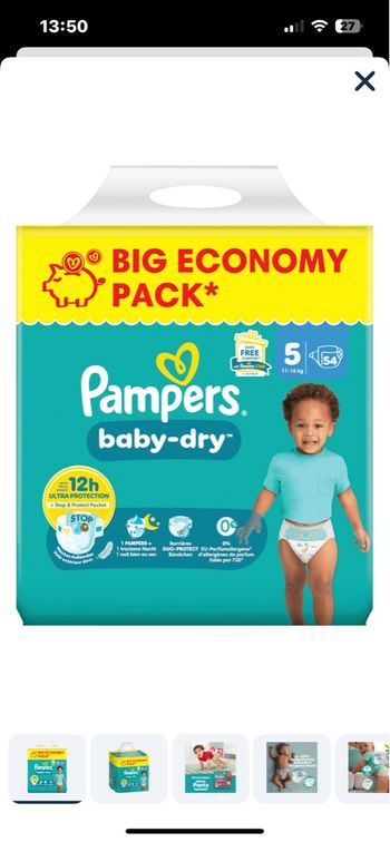 4 paquet Pampers t5