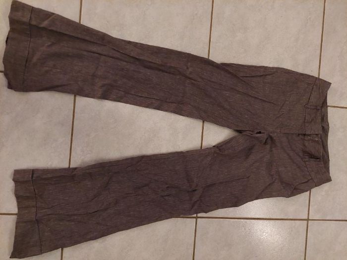 Pantalon gris évasé