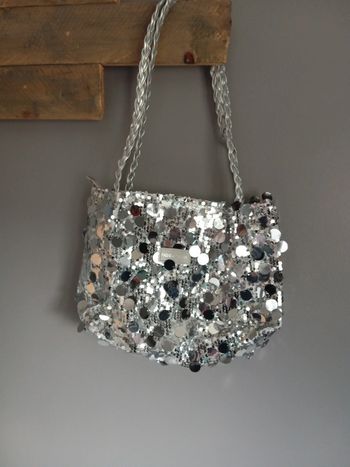 Sac sequins argenté