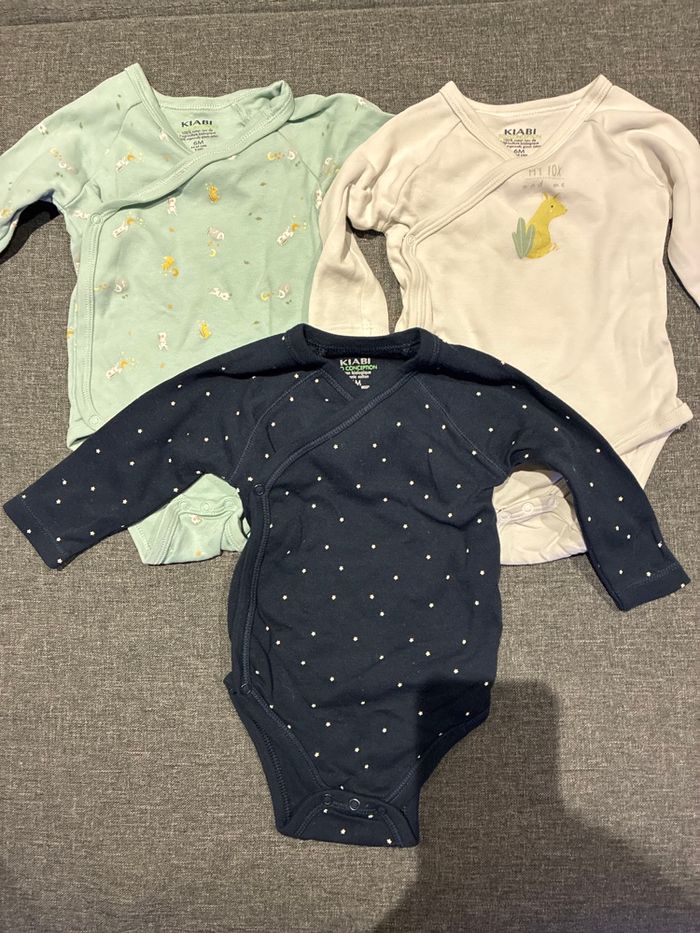 Lot de 3 body Kiabi 6 mois