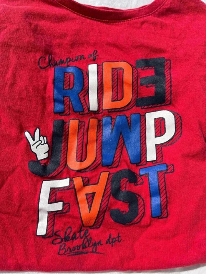 T shirt rouge la halle taille 8 ans - photo numéro 4