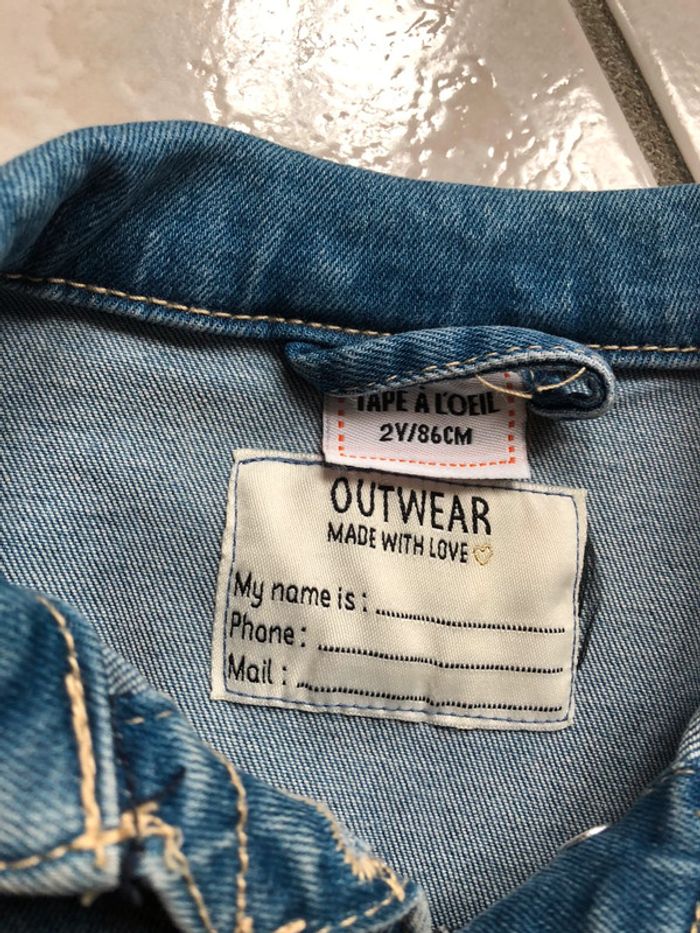 Veste en jean - taille 2 ans - photo numéro 2