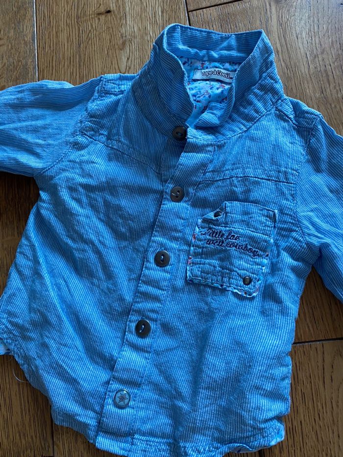 Lotde 2 chemises tres bon etat 6 mois tape à l’œil / orchestra - photo numéro 2