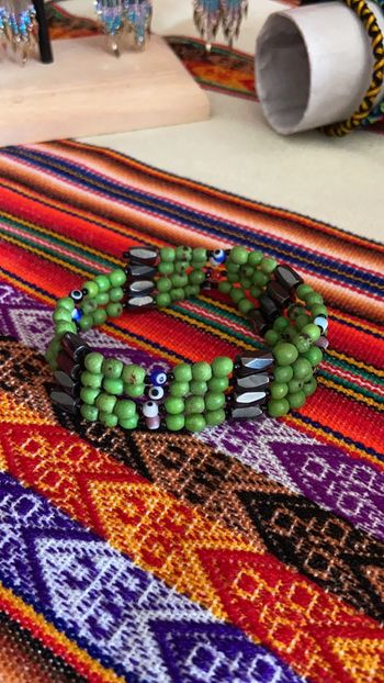 Bracelet collier porte bonheur aimanté Pérou 🇵🇪