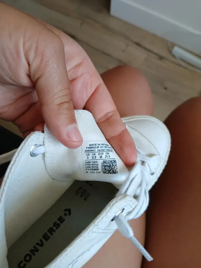 Converse fleur blanche 35 - photo numéro 5