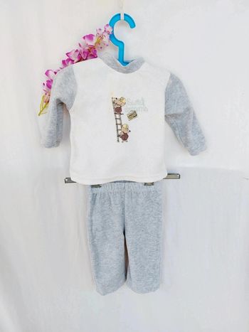 Pyjama velours 2 pièces 6 mois