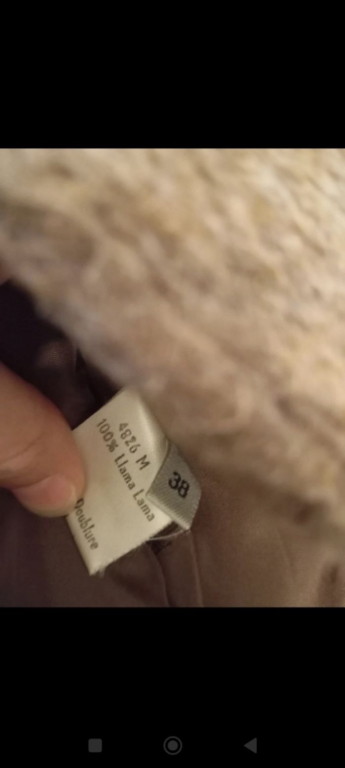 Manteau femme capucine vintage 💯 lama taille 38 - photo numéro 3