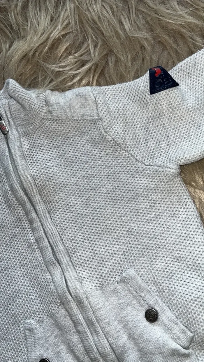 Gilet gris garçon 6 mois obaibi - photo numéro 3