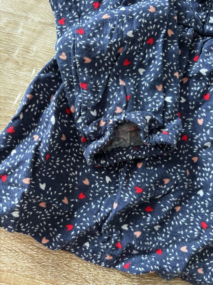 Blouse bleu cœurs GEMO t.18m - photo numéro 3
