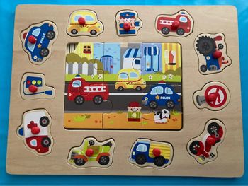 Puzzle en bois les transports